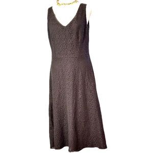 Connected Apparel Lace Overlay midi Dress Sz12 Fit & Flare Party Wedding Date